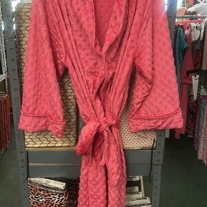 Luxurious Coral Textured Women's Robe